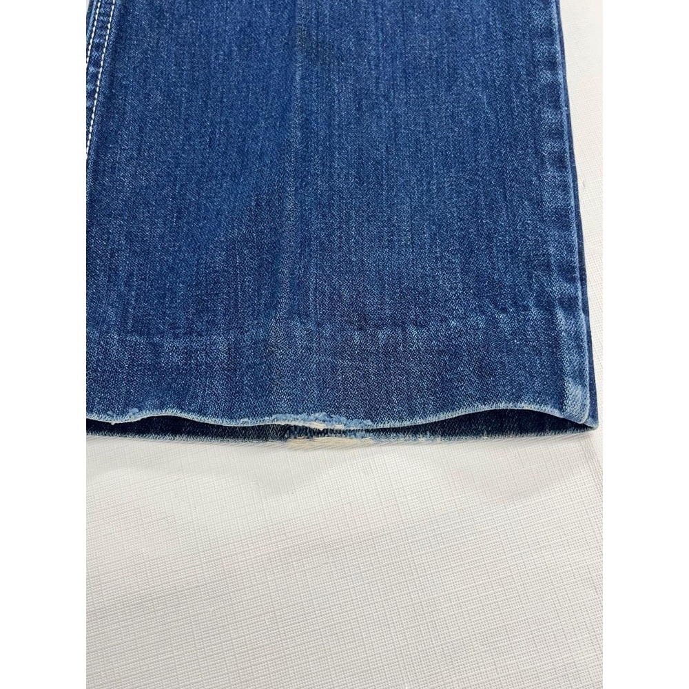 Vintage Jordache Women's Blue Denim Straight Bootcut Frayed Hem Jeans 32 L - Picture 13 of 13
